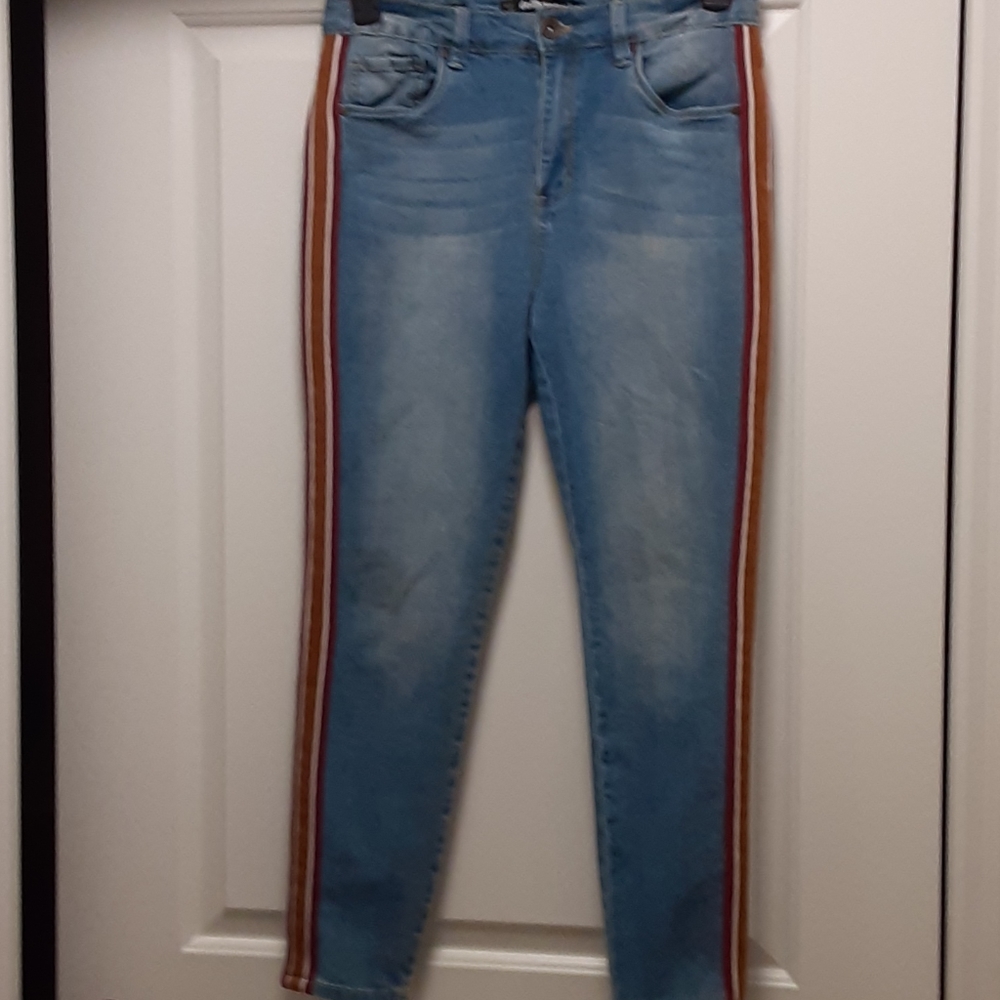 Dollhouse high waisted skinny Jean's with stripes - Picture 3 of 7